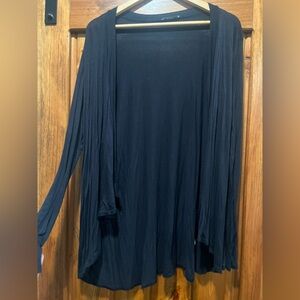 Acemi Black Open-Front Women's Cardigan Sweater